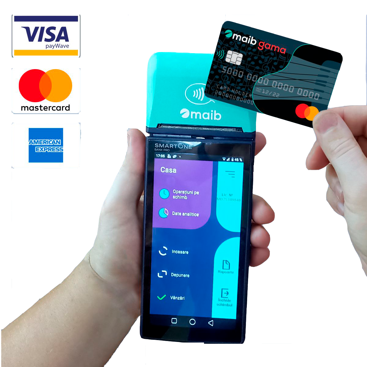 Мобильный POS терминал с фискальным принтером SMARTONE BANK